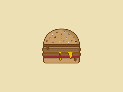 Burger time design illustration line art vector wip