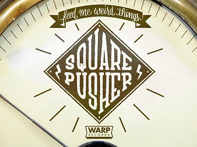 Squarepusher lettering handlettering handmade handmadelettering lettering squarepsuher vintage warprecords