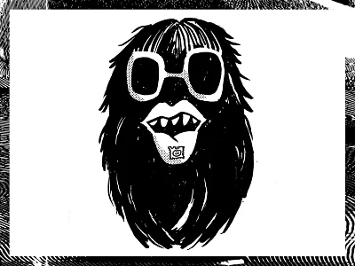 Freaky Friday daily doodle drugz ink sketch weird beard