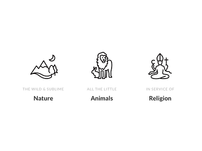 Trivium — Art History Themes animals art history icons minimal nature religion