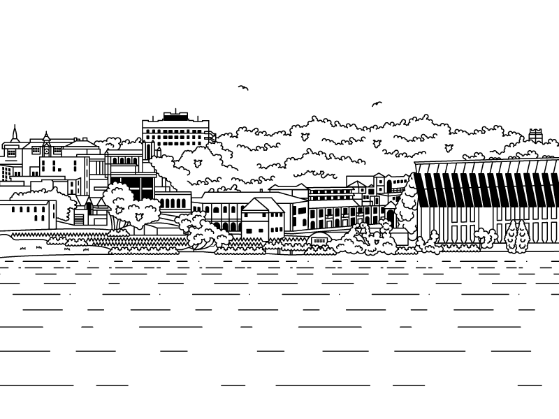 Marquette Vector illustrator lake superior marquette michigan up upper peninsula vector waterfront