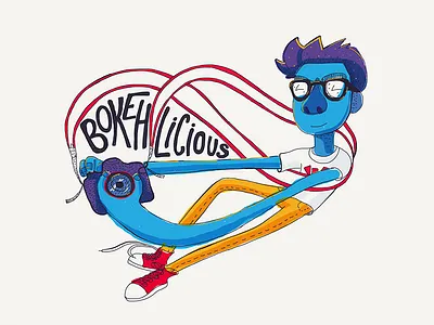 Kai from DigitalRev Tv character illustration ipad paper