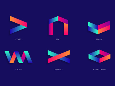 Icons branding colours erasmus icons lisboa