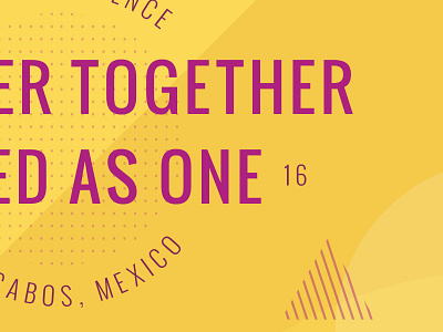 Together As One badge branding conference geometric identity logo mark pattern shapes sunset type typography