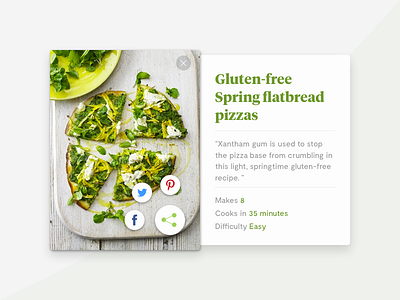Daily UI #010: Social Share 010 card daily ui dailyui food recipe ui ui card ux