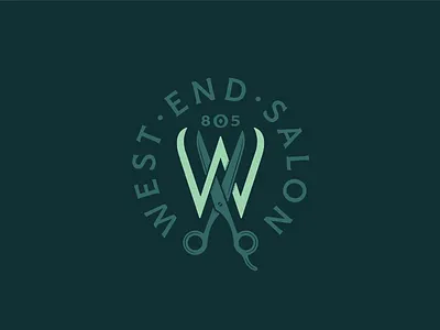 CUT cut design hair logo salon scissors w