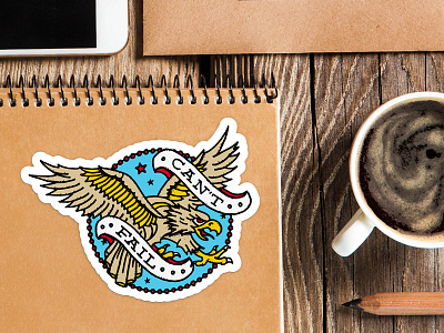 Cant Fail Stickers america illustration tattoo traditional