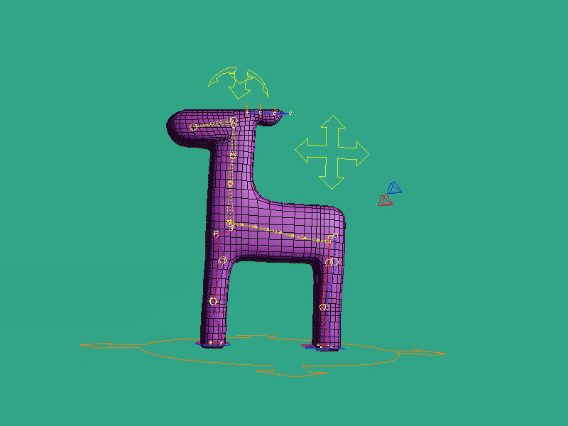 Horse-rig c4d character horse rig