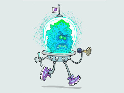 Alien a Day 09- AMOEBOB aliens cartoon character characterdesign comics conceptart conceptdesign doodle drawing illustration kidlitart toydesign