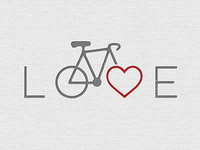 Love Pedaling bicycle friends logo love wedding