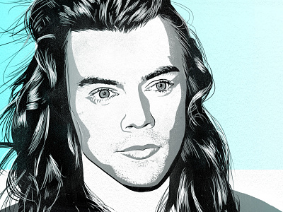 Harry Styles Digital Illustration digital illustration digital painting harry styles illustration one direction photoshop portrait