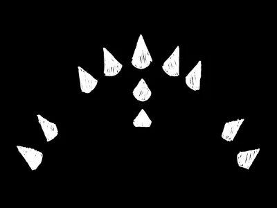 Crown drawing hand drawn handmade illustration rivets spikes