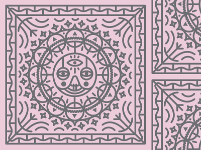 Just Fun face frame illustration ornate