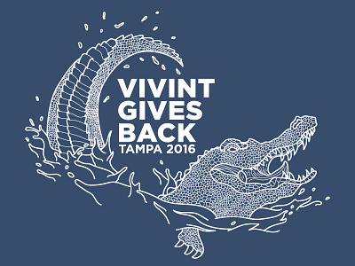 Tampa Tee V2 aligator gator illustration vivint