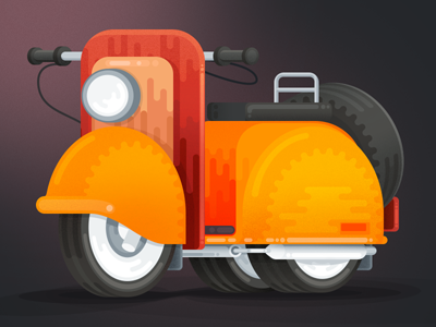 Stylish "Tula" Scooter flat freetime moto scooter