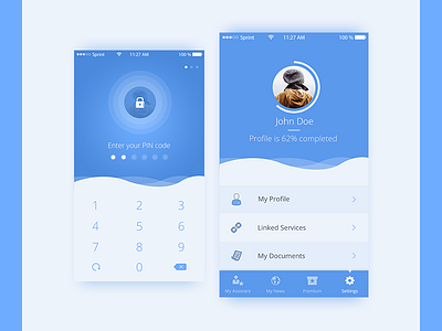 App Design WIP login login screen ui user profile