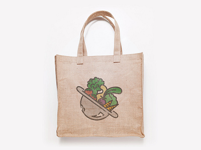 Farmers Market Logo idea bag farmers line logo market mockup vegetables