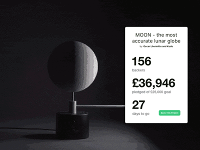 daily UI #032 - Crowdfunding Campaign dailyui