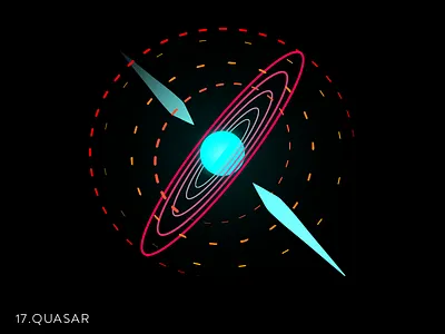 17.Quasar 36days q 36daysoftype astronomy day17 graphic quasar space text type