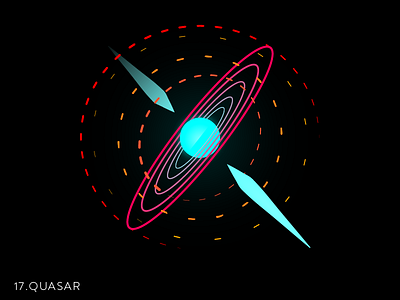 17.Quasar 36days q 36daysoftype astronomy day17 graphic quasar space text type