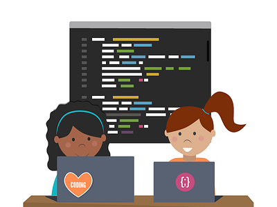 Coder Girls application code coder computer science diversity education girl javascript kid programmer stem student