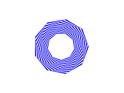 O - 36daysoftype 36daysoftype blue handmade type o opart optical optical art type type design typography