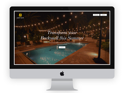 Italian String Lighting Landing Page cta dribbble elegant hero image homepage italian lighting landing page new string lighting website