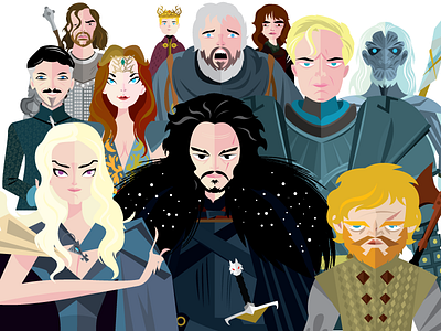 Hi Dribbble ! daenerys targaryen game of thrones jon snow little finger odor sansa stark the hound tyrion white walkers