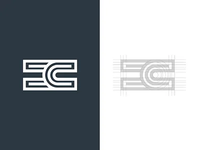 E & C Logomark brand design lettermark logo mark medical medicine minimalist monogram simple