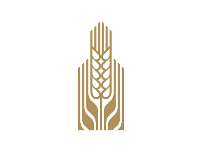 Wheat Ear Logo ear gold grass harvest logo logotype nature plant sign wheat