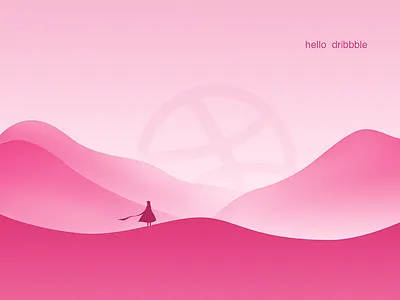hello dribbble dribbble hello icon illustration pink ui