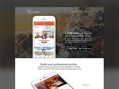 LifeField landing page app application arab arabic ios iphone lifefield ui ux website
