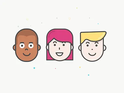 Character Avatar avatar faces flat illustration vector