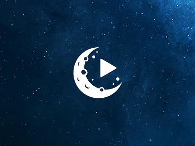 Astronomy Live app astronomy branding identity logo modern moon movie play space technology video