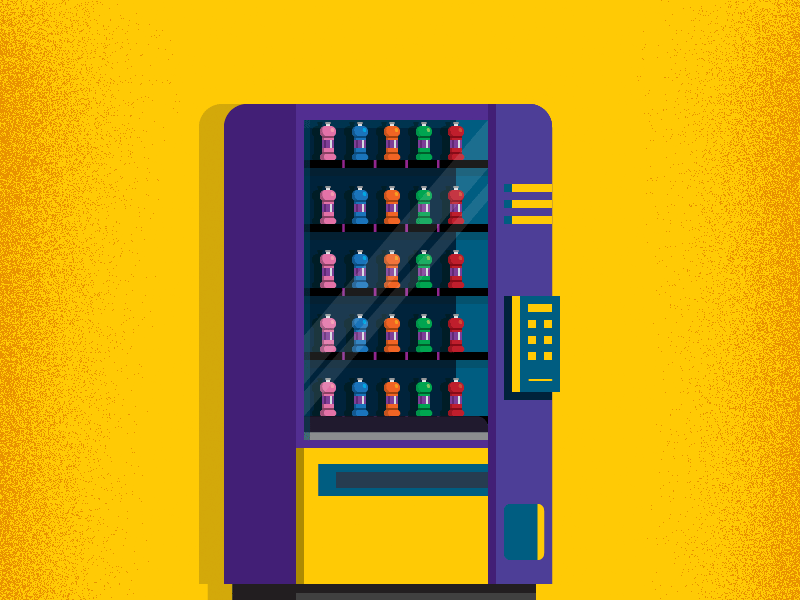 Vending Machine 2d animation curves dribbble drink gif illustration loop sketch