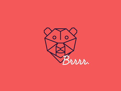 Bearrrr animal bear beast edwin carl capalla line work logo minimal simple