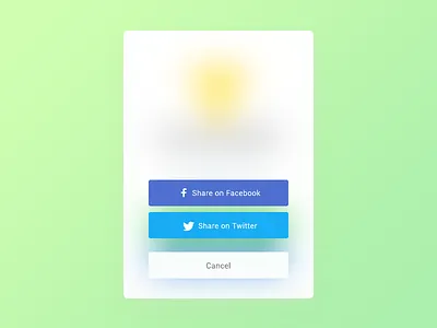 Social Share app button clean daily green line share simple ui ux