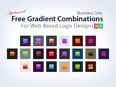 Free Gradient Combinations For Web Based Logo Designs logo design
