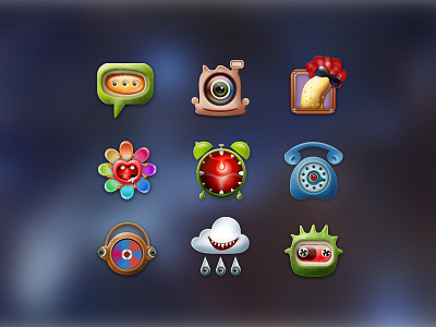 Lovely and evil Martian animation app color creative design freelance icon martian