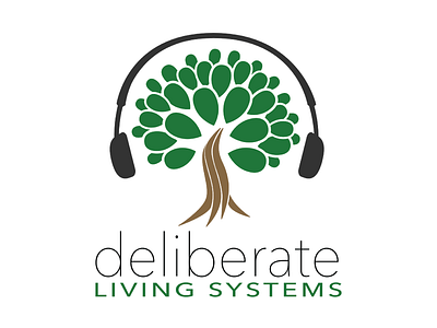 Deliberate Living Systems Podcast Logo branding illustration logo