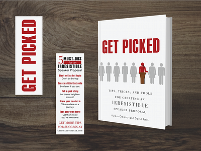 Get Picked Book Cover and Bookmark book cover branding illustration
