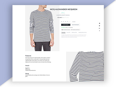 Product Detail page detail e commerce experience fashion pdp product sketch ui user interface ux