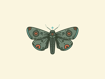 Muted Moth bug flame follow icon illustration moth moths wings