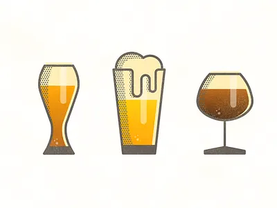 Beer icons alcohol beer drink glass icon illustration simple