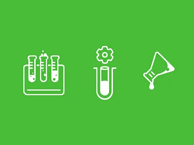 Science Icons experiment gear icon illustration lab science test ui