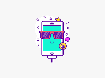 Cool Phone Illustration cool francisco illustration image iphone love mobile outline san sketch smile