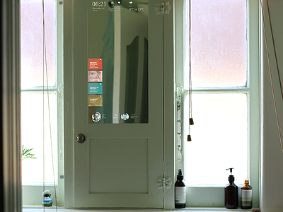 Smart Mirror UX bathroom interface nui smart mirror ui ux voice command