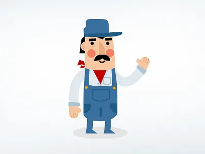 Machinist 2d character flat machinist train