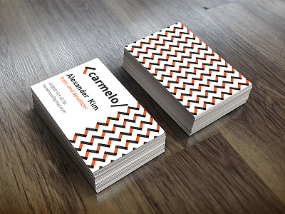 Carmelo business card business card carmelo freelance front end it company logotype orange black valerieaks