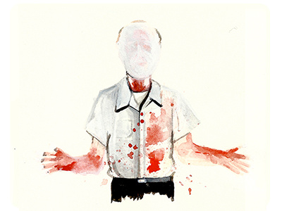 Seven cinema film illustration movies seven watercolor
